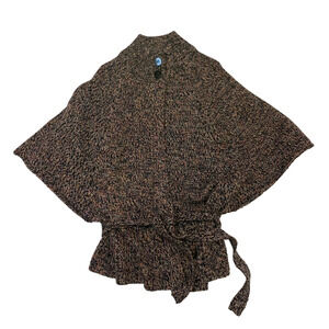 Monsoon Bat Wing Open Sleeve Multicolor Snap Front Cardigan - Size Med